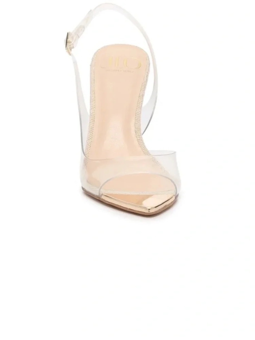JLO Bianch clear heels- size 10 (fits like 9). Only worn once. Comes with a box.